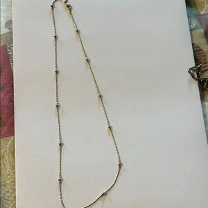 Delicate Gold Beaded Station Necklace - Elegant Women's Jewelry